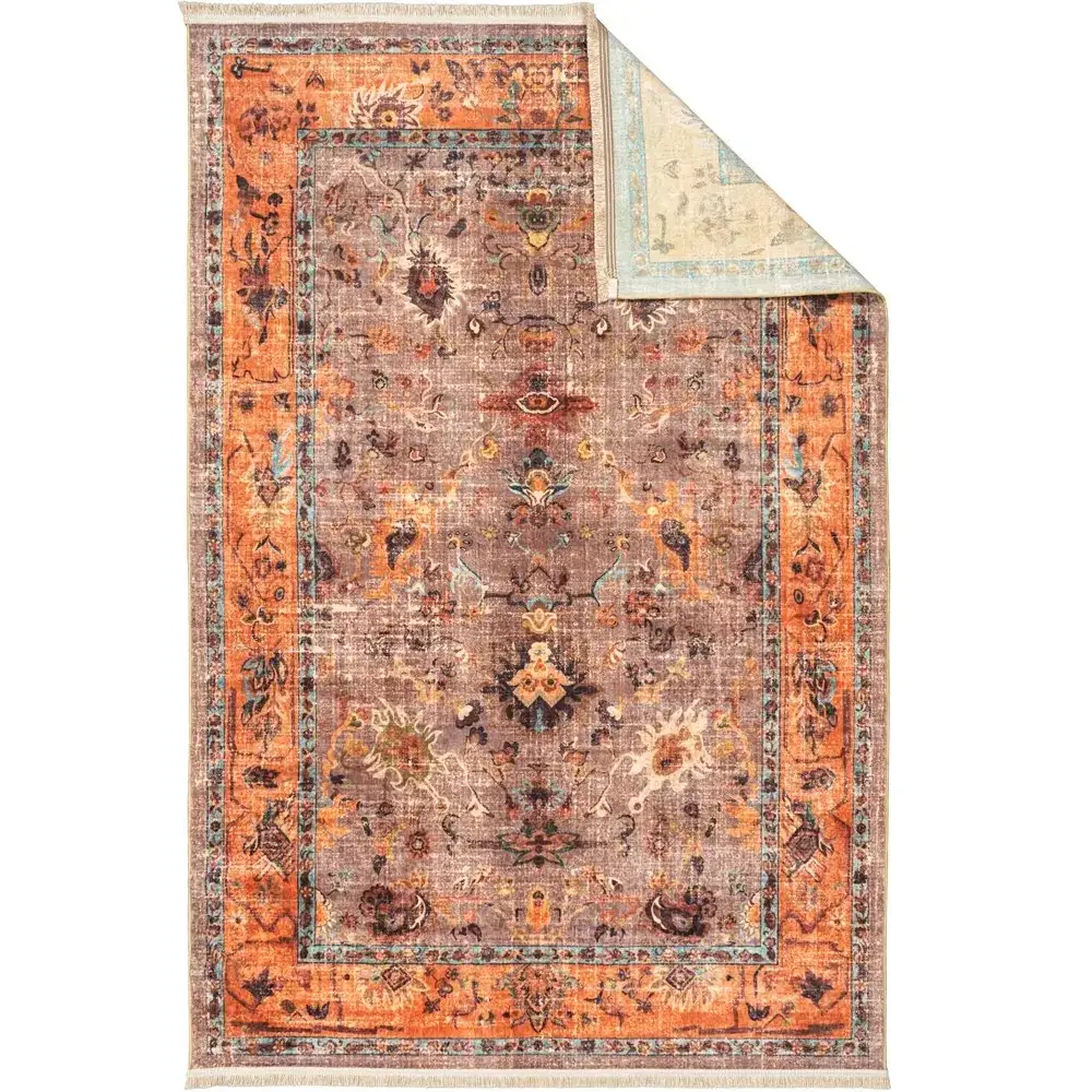 فرش ماشینی سنتی طرح 901403 تمام رنگ 1000 شانه